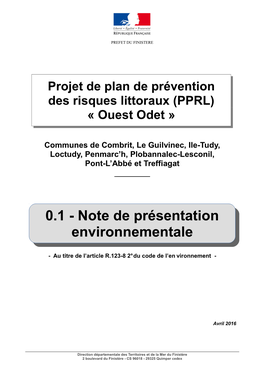 Note De Présentation Environnementale