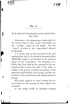 1858 Central Park Architect Report