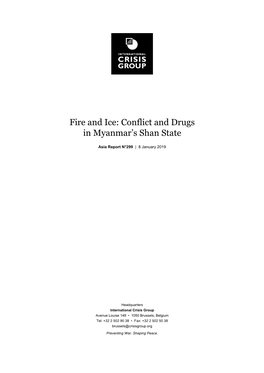 Fire and Ice: Conflict and Drugs in Myanmar’S Shan State