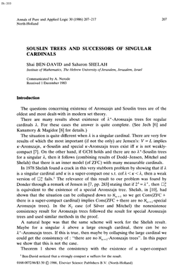 Souslin Trees and Successors of Singular Cardinals