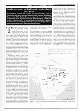 Landscape, Water and Religion in Ancient India Julia Shaw