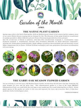 Garden of the Month APRIL the NATIVE PLANT GARDEN Spring Comes Early to the Native Plant Garden