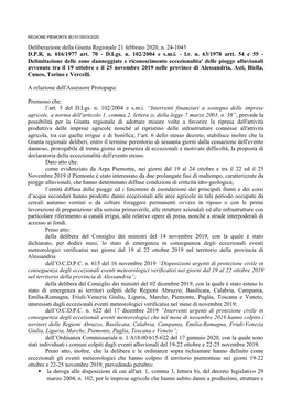 Deliberazione Della Giunta Regionale 21 Febbraio 2020, N. 24-1043 D.P.R