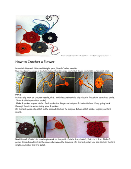 How to Crochet a Flower