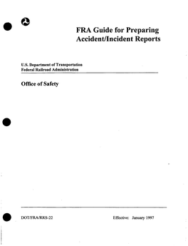 FRA Guide for Preparing Accident/Incident Reports