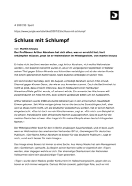 Schluss Mit Schlumpf