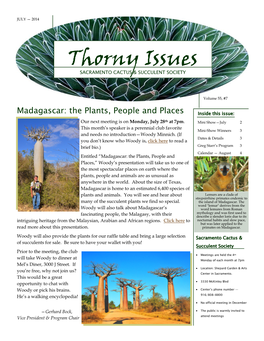 Thorny Issues DATES & DETAILS —