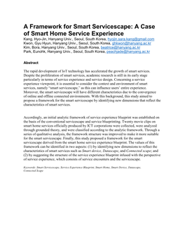 A Framework for Smart Servicescape