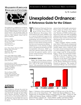 Unexploded Ordnance: a Reference Guide for the Citizen