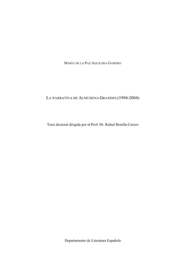 Tesis Doctoral Dirigida Por El Prof. Dr. Rafael Bonilla Cerezo