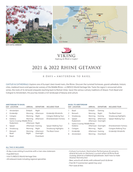 2021 & 2022 Rhine Getaway