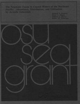 The Neustonic Fauna in Coastal Waters of the Northeast Pacific:Abundance, Distribution, and Utilization by Juvenile Salmonicis