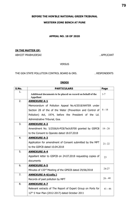 Additional Documents of Appellant in Appeal No. 18-2020