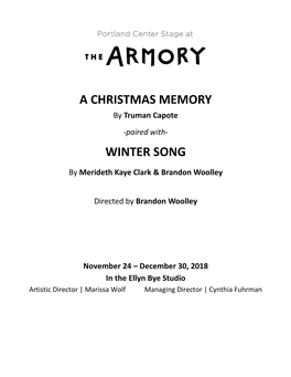 A Christmas Memory Winter Song