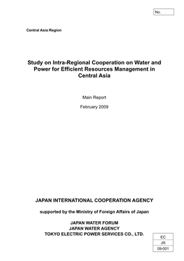 Study on Intra-Regional Cooperation on Water and Power for Efficient Resources Management in Central Asia