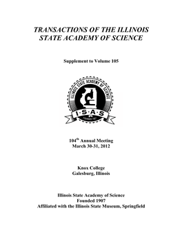 Transactions of the Illinois State Academy of Science