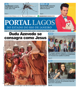 PORTAL LAGOS DO ESTADO DO RIO DE JANEIRO Edição 31- Ano 3 - Jornal De Distribuição Mensal, Dirigida E Gratuita - Circulação Maricá E Região Dos Lagos