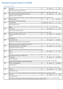 Program Guide Report