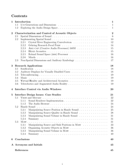 The Design of Multidimensional Sound Interfaces