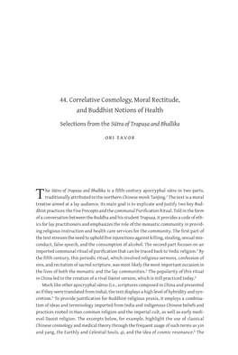 44. Correlative Cosmology, Moral Rectitude, and Buddhist Notions of Health