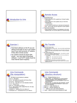 Unix Commands