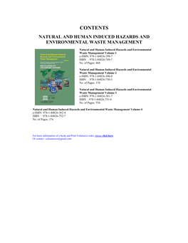 Natural and Human Induced Hazards and Environmental Waste Management