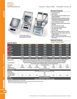 Sartorius Cubis Toploading Balances