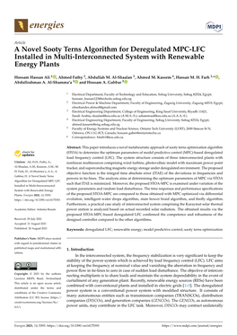 A Novel Sooty Terns Algorithm for Deregulated MPC-LFC Installed in Multi-Interconnected System with Renewable Energy Plants