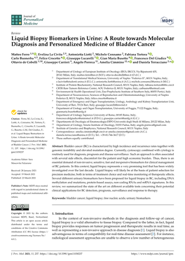 Liquid Biopsy Biomarkers in Urine: a Route Towards Molecular Diagnosis and Personalized Medicine of Bladder Cancer