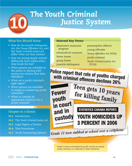 The Youth Criminal Justice System 327 Looking Back Youth Criminal Legislation: a Brief History