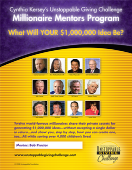 Millionaire Mentors Program What Will YOUR $1,000,000 Idea Be?