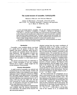 The Crystal Structure of Cascandite, Cascsi30s(OH)