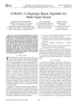 Stigmergic Masa: a Stigmergy Based Algorithm 1479