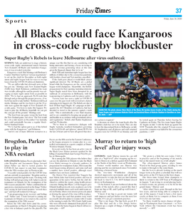 Blacks Could Face Kangaroos in Cross-Code Rugby Blockbuster