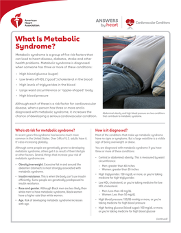 What Is Metabolic Syndrome?