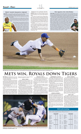 Mets Win, Royals Down Tigers