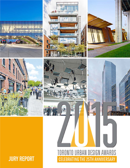 2015 Toronto Urban Design Awards Jury Report