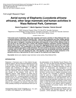 Other Large Mammals and Human Activities in Waza National Park, Cameroon