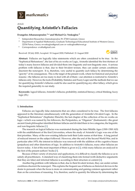 Quantifying Aristotle's Fallacies