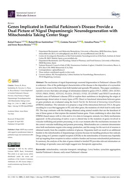 Genes Implicated in Familial Parkinson's Disease Provide a Dual