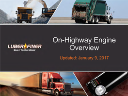 On-Highway Engine Overview