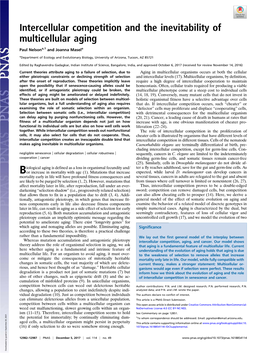 Intercellular Competition and the Inevitability of Multicellular Aging