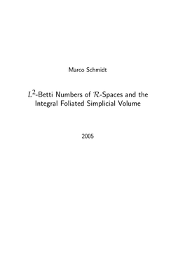 L -Betti Numbers of R-Spaces and the Integral Foliated Simplicial Volume