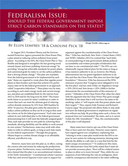 Federalism Issue: Should the Federal Government Impose Strict Carbon Standards on the States?