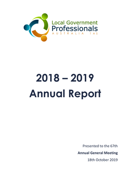 2018 – 2019 Annual Report