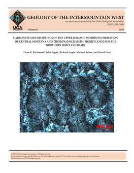 GEOLOGY of the INTERMOUNTAIN WEST an Open-Access Journal of the Utah Geological Association ISSN 2380-7601 Volume 8 2021