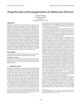 Proportionality and Strategyproofness in Multiwinner Elections