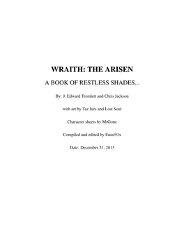 Wraith: the Arisen