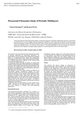 Picosecond Ultrasonics Study of Periodic Multilayers