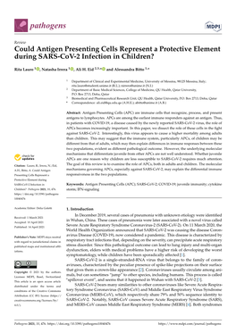 Could Antigen Presenting Cells Represent a Protective Element During SARS-Cov-2 Infection in Children?